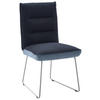 STUHL  in Stahl Flachgewebe  - Blau/Edelstahlfarben, Design, Textil/Metall (49/93/59cm) - Dieter Knoll