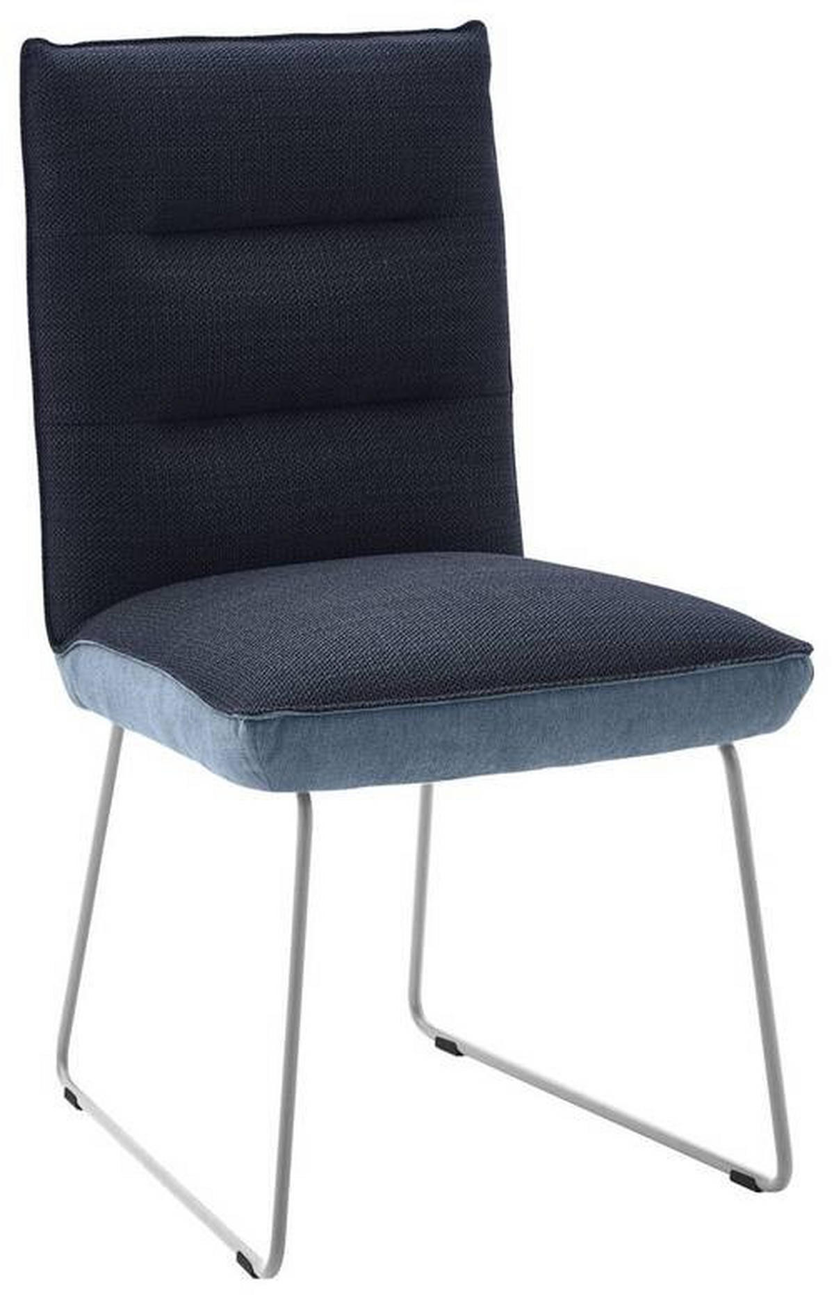 STUHL - Blau/Edelstahlfarben, Design, Textil/Metall (49/93/59cm) - Dieter Knoll
