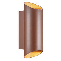 WANDLEUCHTE Nico 7,7/23,5 cm  - Rostfarben, Design, Metall (7,7/23,5cm) - Nordlux