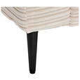 ECKSOFA  in Cord Creme  173/276 cm  - Creme/Schwarz, KONVENTIONELL, Textil/Metall (173/276cm) - Carryhome