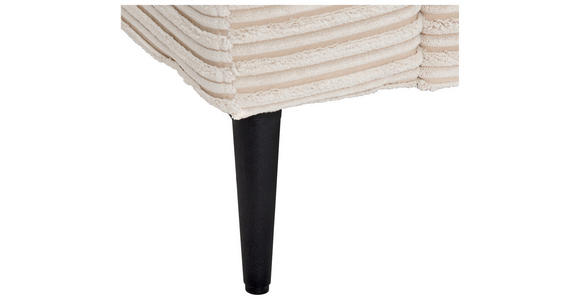 ECKSOFA  in Cord Creme  173/276 cm  - Creme/Schwarz, KONVENTIONELL, Textil/Metall (173/276cm) - Carryhome