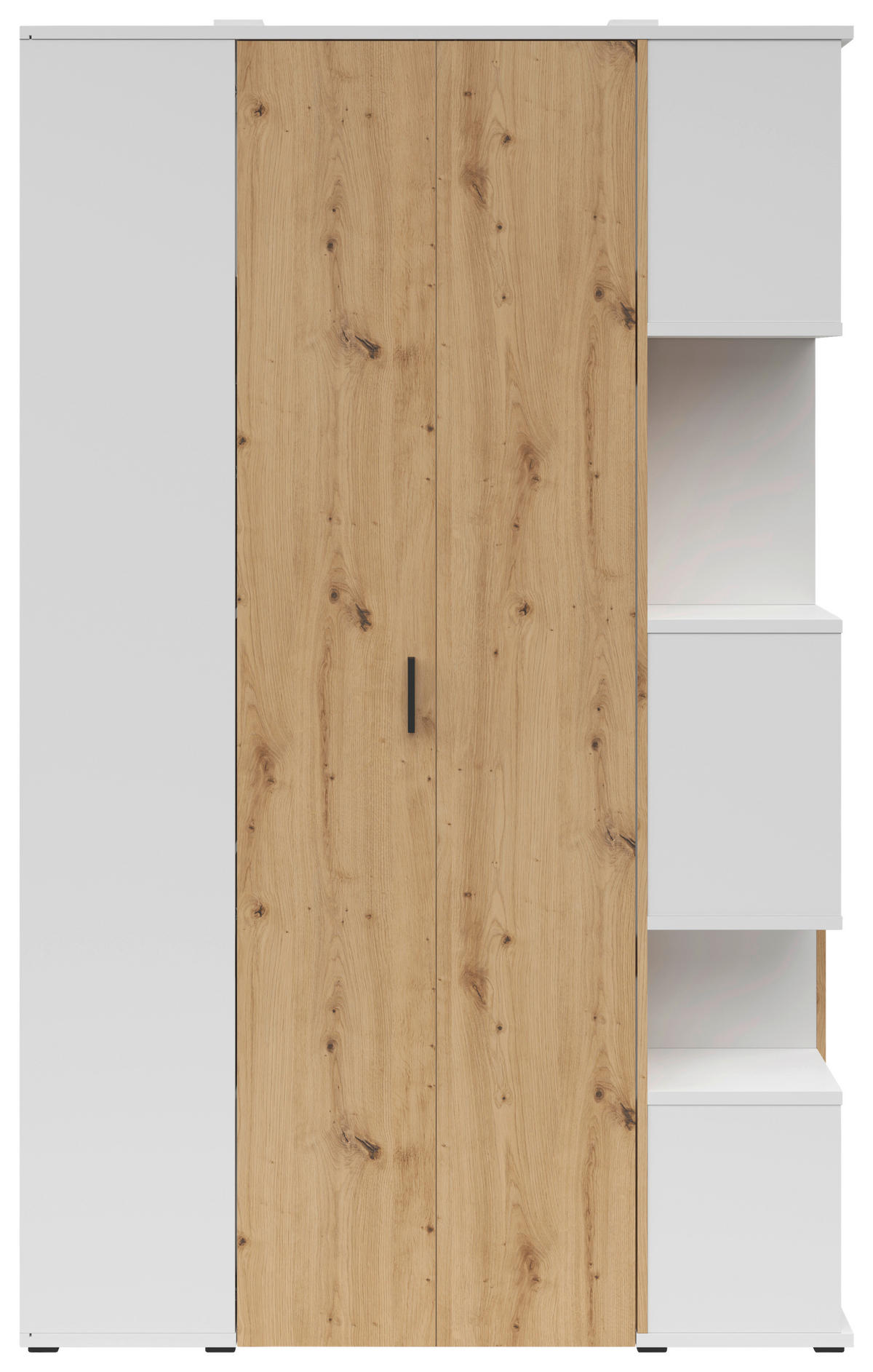 șIFONIER PE COLț - alb/stejar Artisan, Konventionell, material pe bază de lemn (136/216/135cm) - Xora