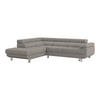 ECKSOFA in Drell Taupe  - Taupe, Modern, Textil/Metall (230/270cm) - MID.YOU