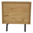 NACHTKÄSTCHEN in Anthrazit, Eichefarben - Eichefarben/Anthrazit, Design, Holzwerkstoff/Metall (53/56,2/40cm) - Xora