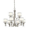 KRONLEUCHTER 87/84.9 cm    - Silberfarben, Konventionell, Glas/Metall (87/84.9cm) - Elstead Lighting