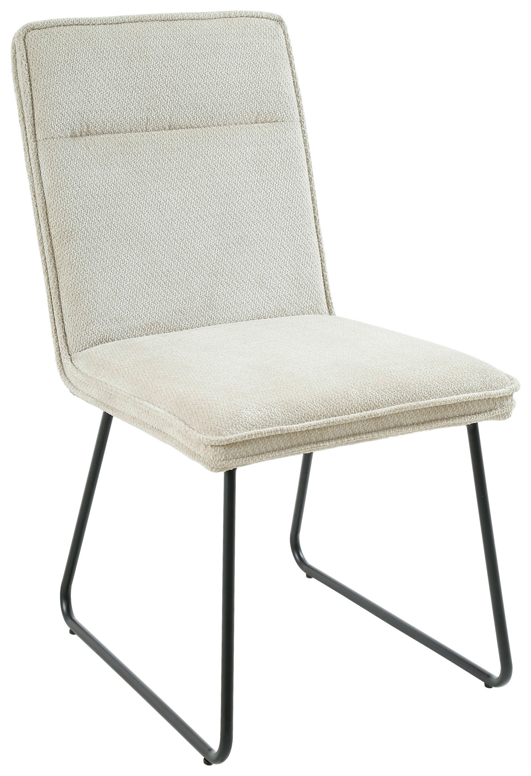 STUHL - Beige/Schwarz, Design, Textil/Metall (49/87,5/64,5cm) - Carryhome