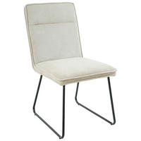 STUHL - Beige/Schwarz, Design, Textil/Metall (49/87,5/64,5cm) - Carryhome