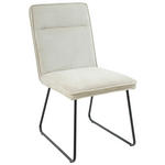 STUHL - Beige/Schwarz, Design, Textil/Metall (49/87,5/64,5cm) - Carryhome