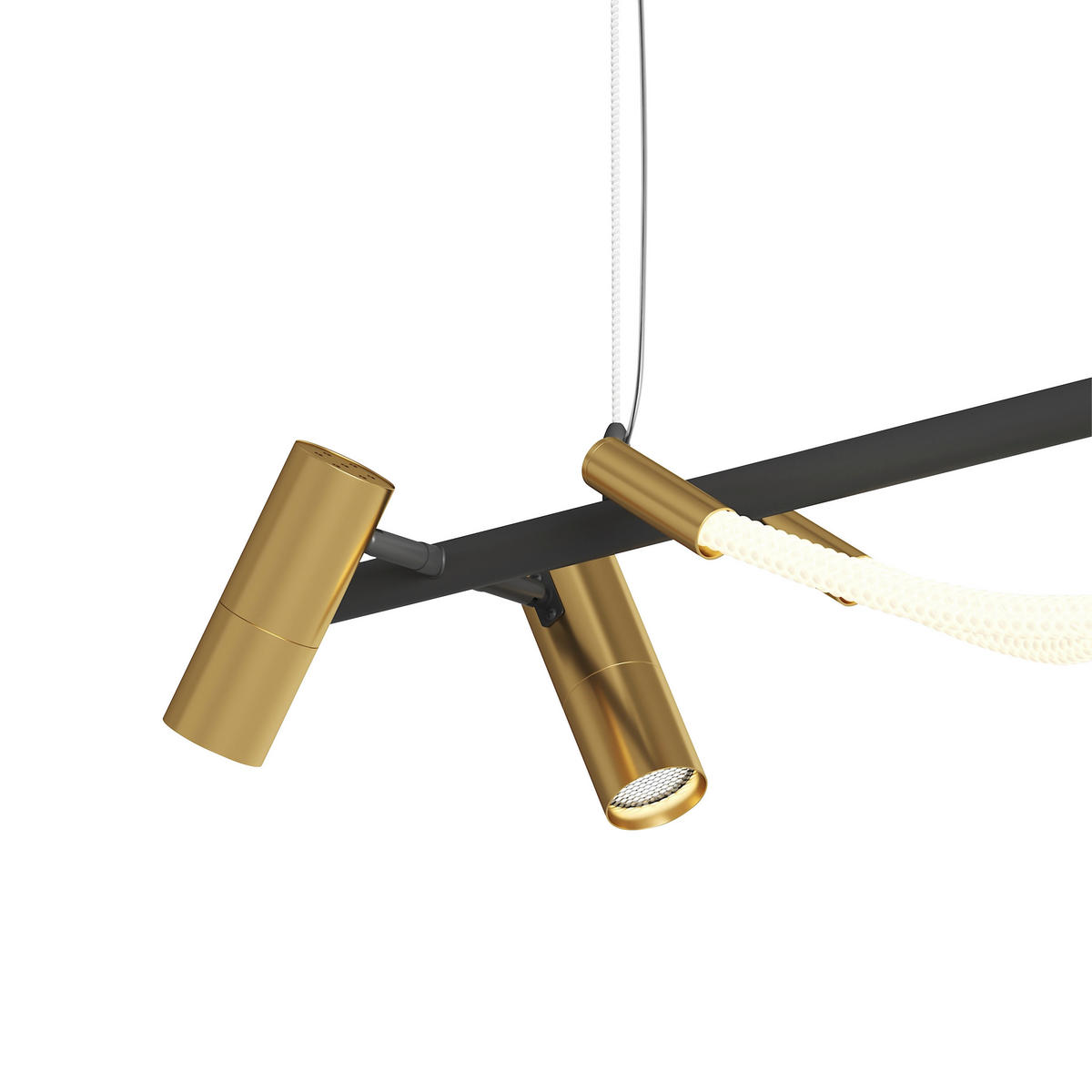 PENDELLEUCHTE  18/150/140 cm   - Goldfarben/Schwarz, Basics, Kunststoff/Metall (18/150/140cm) - MAYTONI