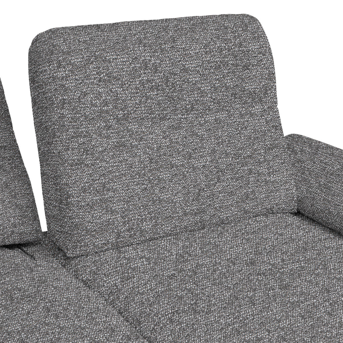 ECKSOFA in Chenille, Flachgewebe Grau  165/318 cm  - Schwarz/Grau, Design, Textil/Metall (165/318cm) - Xora