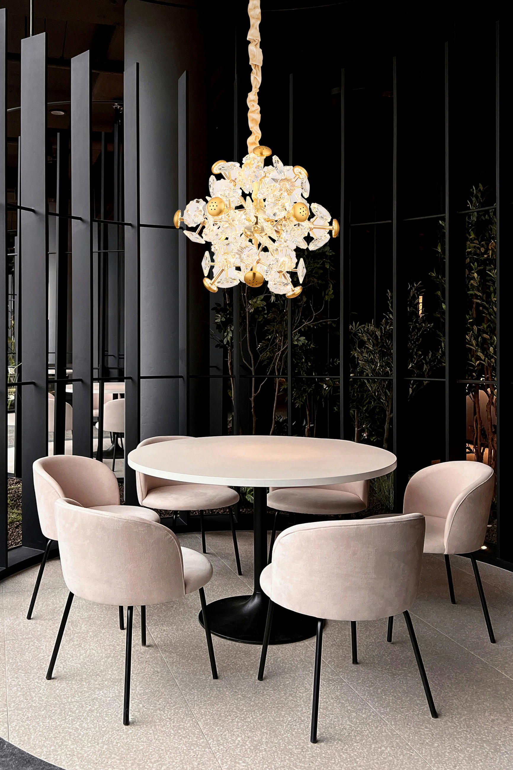 LED-HÄNGELEUCHTE 40/120 cm  - Klar/Goldfarben, Design, Glas/Metall (40/120cm) - Globo