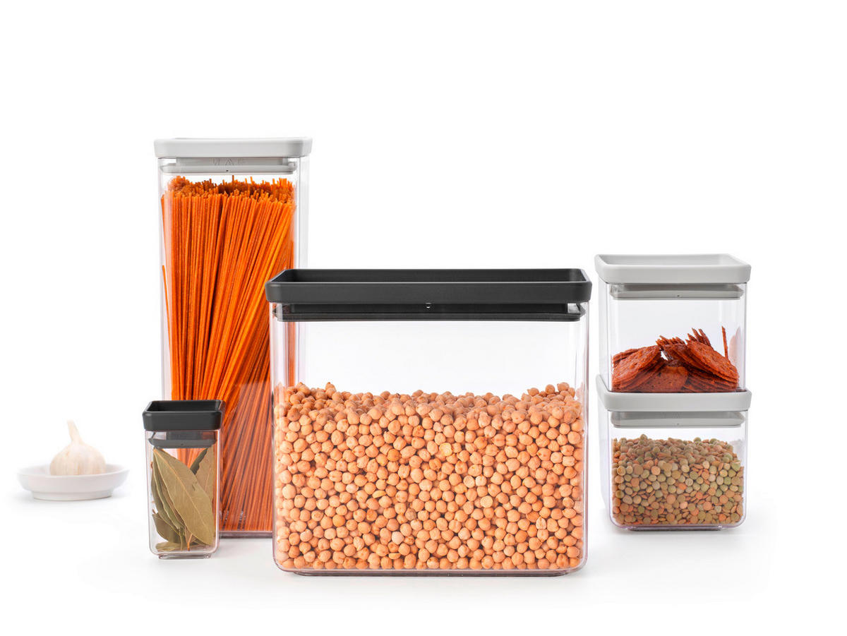 POSODA ZA SHRANJEVANJE  TASTY+  22/20,2/11,2 cm           - temno siva/prozorno, Basics, umetna masa (22/20,2/11,2cm) - Brabantia