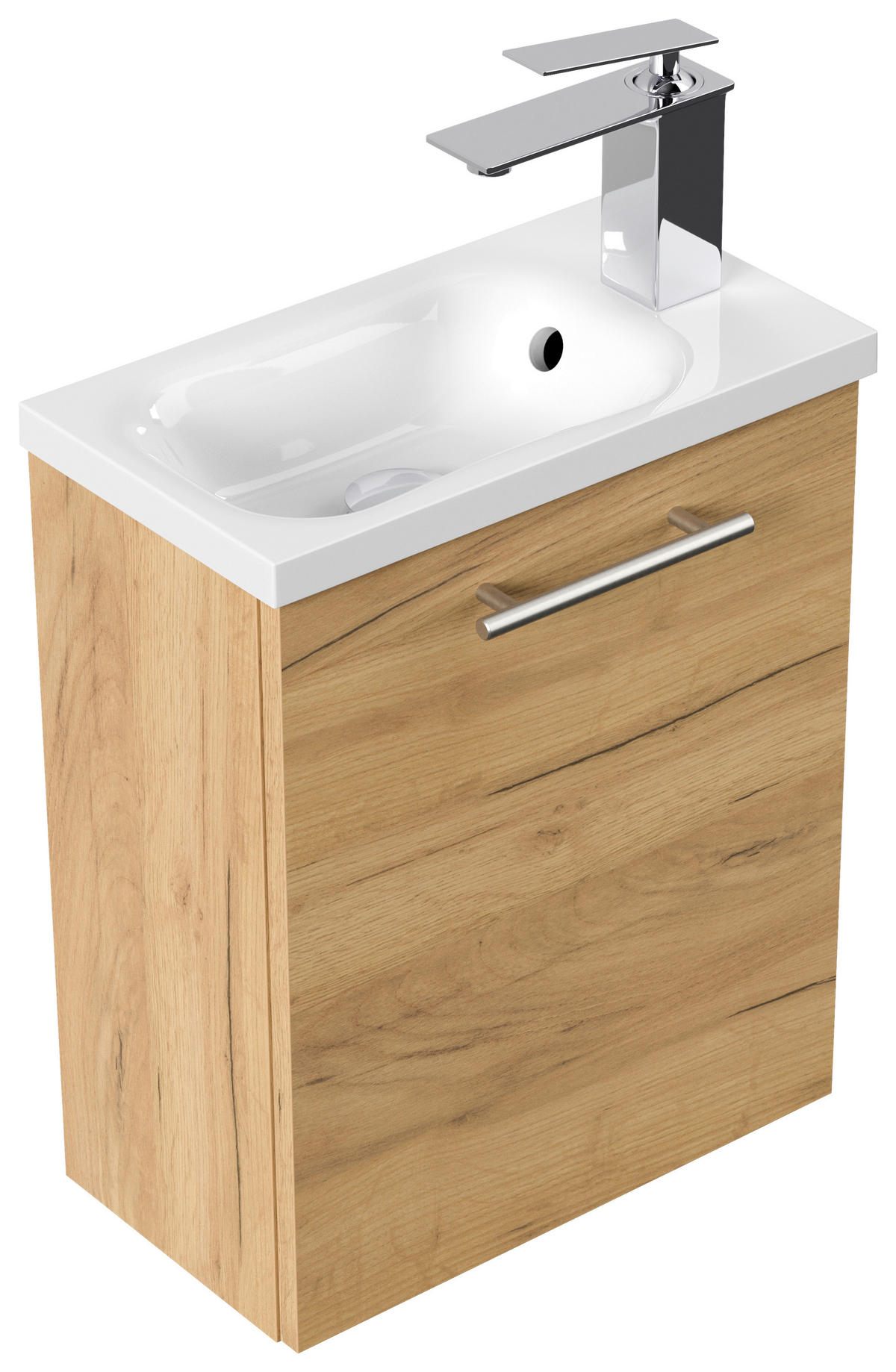 GÄSTEBAD 40 cm  - Eichefarben, MODERN, Holzwerkstoff/Stein (40cm) - MID.YOU