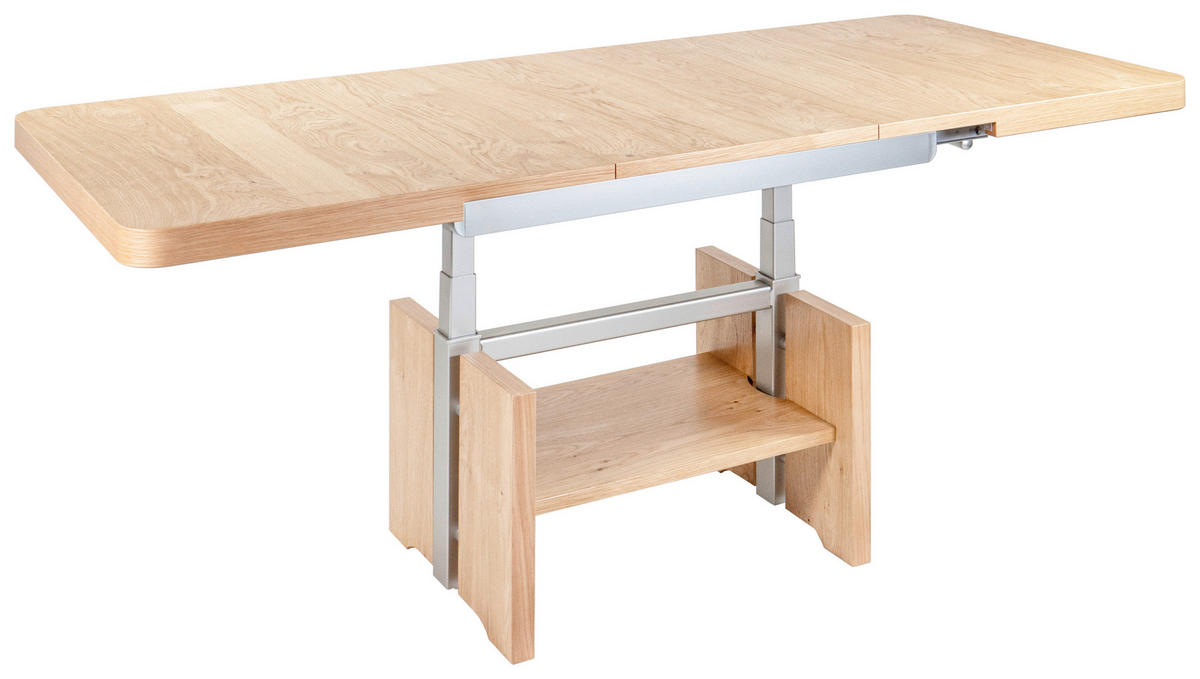 COUCHTISCH furniert, teilmassiv 110-150/70/56-75 cm rechteckig Eichefarben  - Eichefarben, KONVENTIONELL, Holzwerkstoff (110-150/70/56-75cm) - Venda