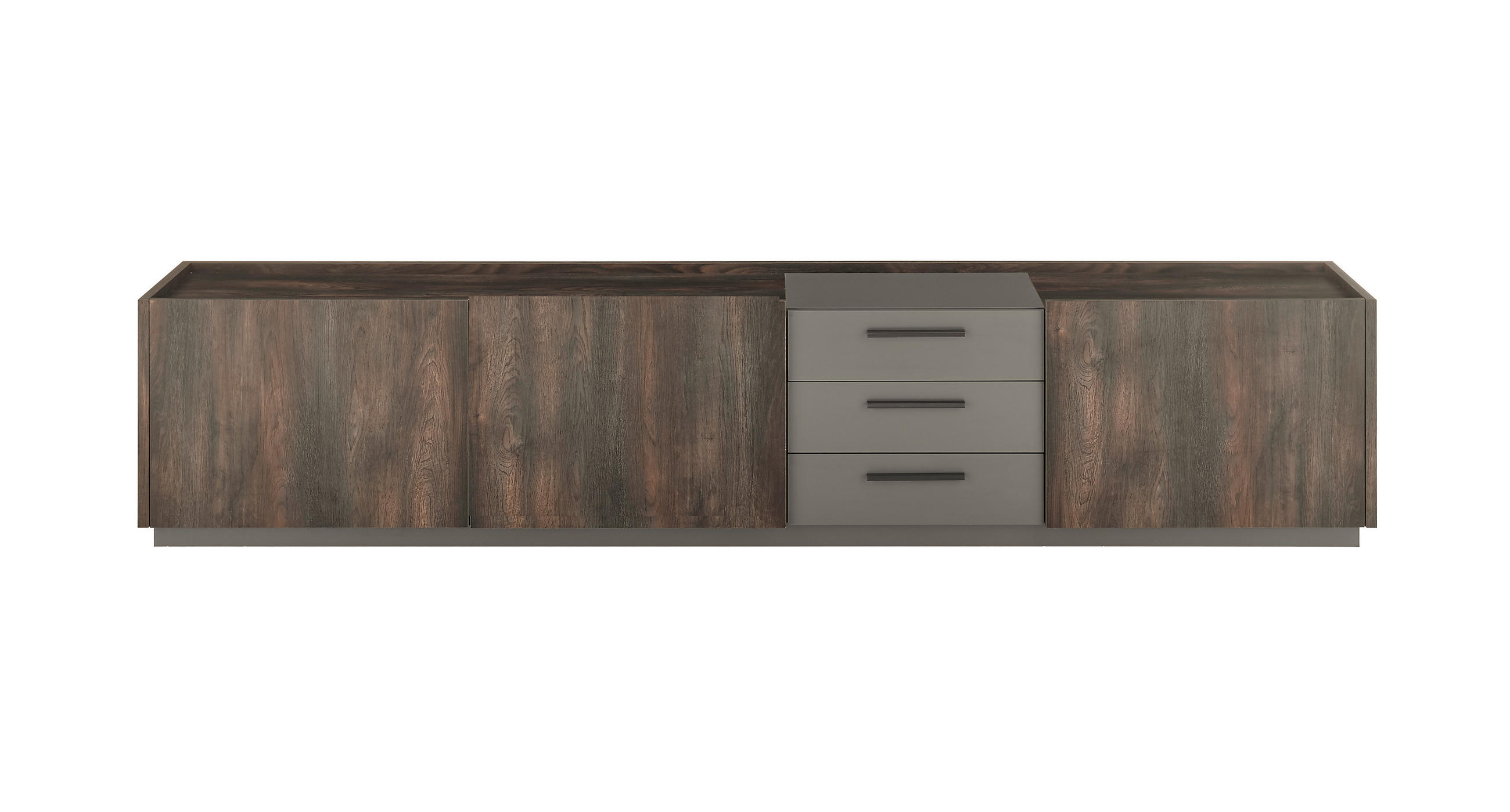 LOWBOARD  in 240/50/45 cm  - Eichefarben/Anthrazit, Design, Holzwerkstoff/Metall (240/50/45cm) - MID.YOU