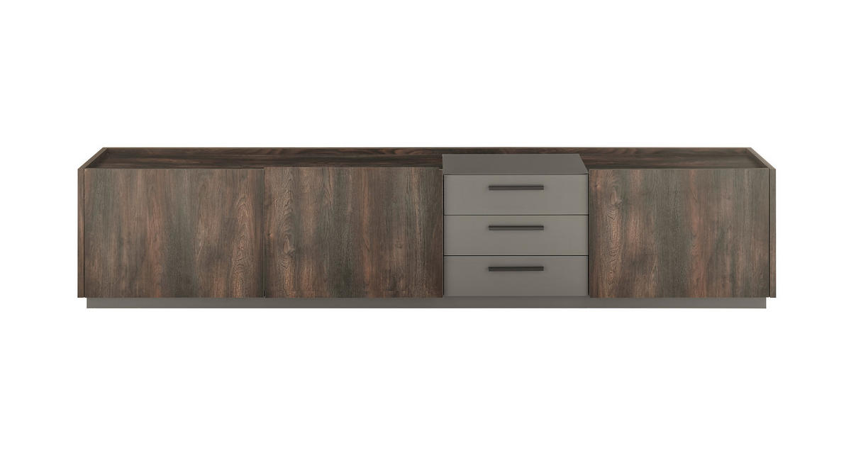 LOWBOARD  in 240/50/45 cm  - Eichefarben/Anthrazit, Design, Holzwerkstoff/Metall (240/50/45cm) - MID.YOU