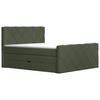 BOXSPRINGBETT 180/200 cm  in Dunkelgrün  - Dunkelgrün/Grau, KONVENTIONELL, Textil (180/200cm) - Esposa