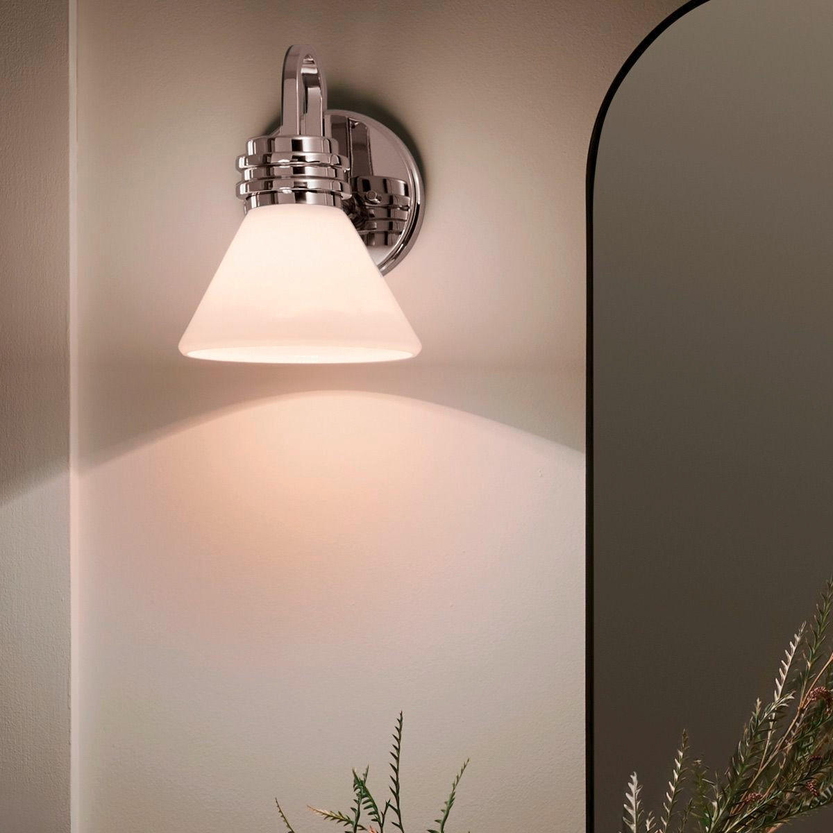 BADEZIMMER-WANDLEUCHTE - Weiss, Konventionell, Glas/Metall (2,40/1,78/2,15cm) - Elstead Lighting