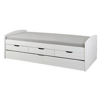 STAURAUMBETT 90/200 cm  in Weiß  - Weiß, LIFESTYLE, Holz (90/200cm) - Carryhome