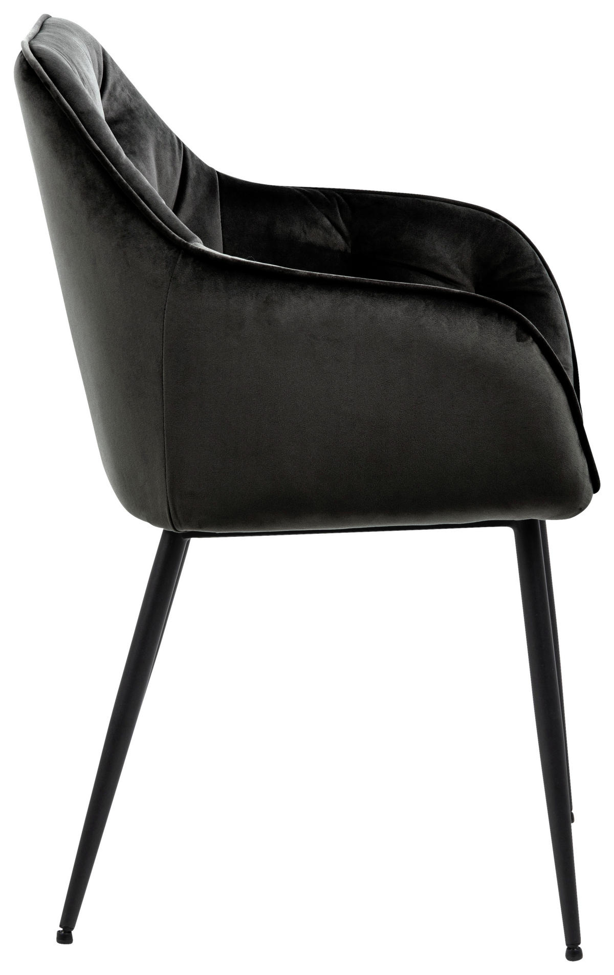 ŽIDLE S PODRUČKAMI, ocel, velur, hnědá, šedá - šedá/černá, Trend, kov/textil (58/83/55cm) - Livetastic
