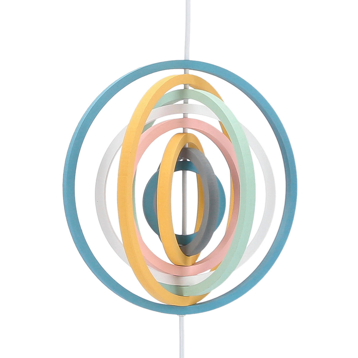 HÄNGLAMPA FÖR BARN Single 27/10/90 cm  - multicolor, Basics, metall/trämaterial (27/10/90cm)