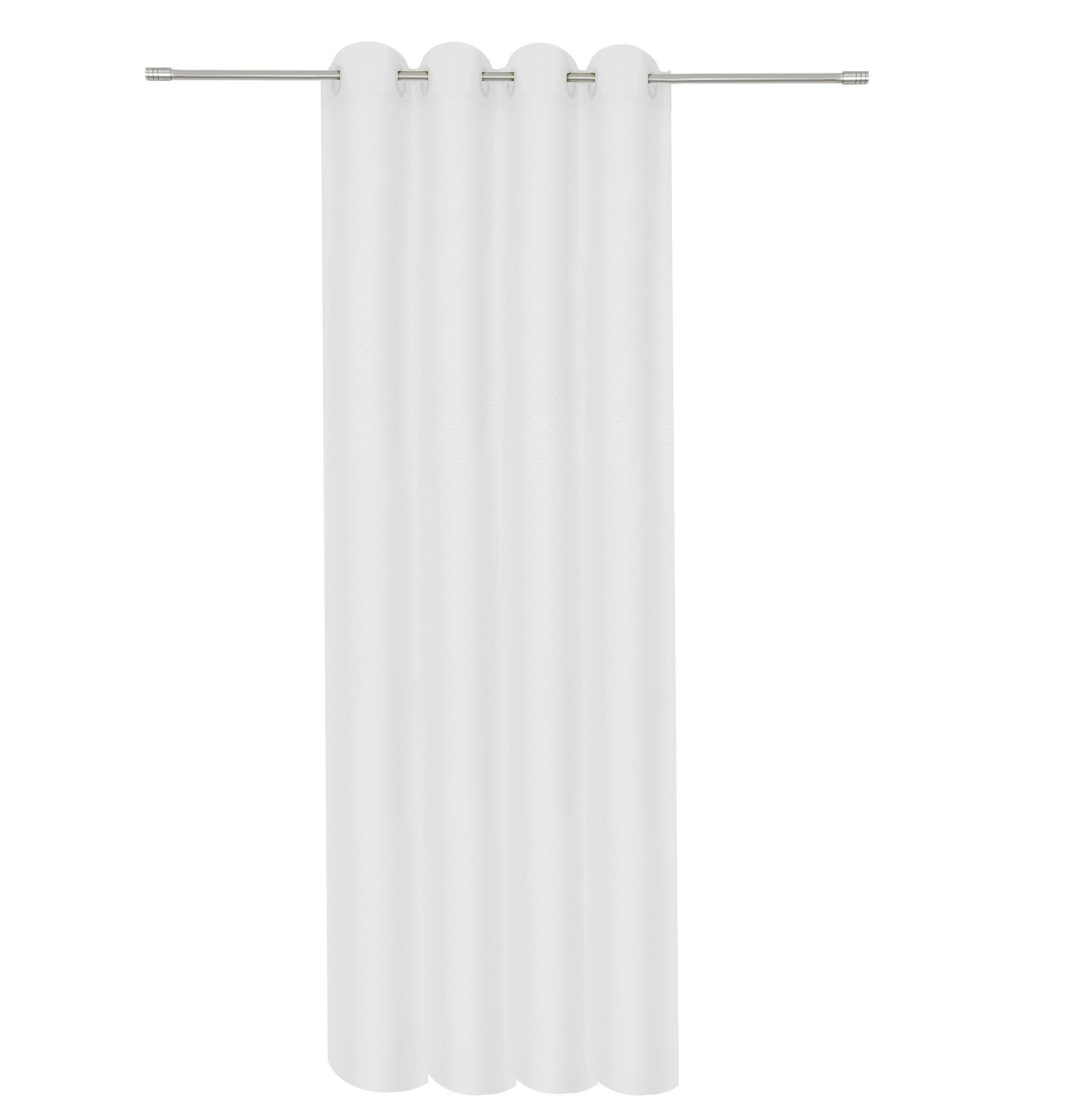 ÖSENSCHAL transparent 135/245 cm   - Weiß, Basics, Textil (135/245cm)