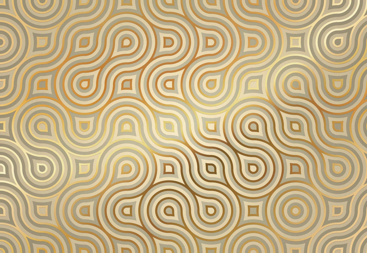 FOTOTAPETA velikost: 368/254 cm - sivá/zlatá, Konventionell, papier (368/254cm)