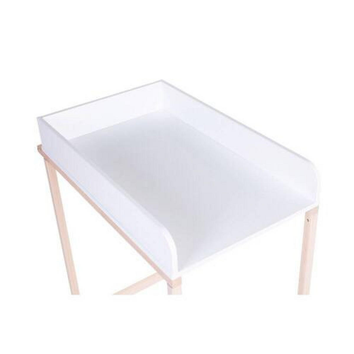 WICKELTISCH 2in1 Set Wickeltisch + Badewanne Weiß, Buchefarben  - Buchefarben/Weiß, KONVENTIONELL, Holzwerkstoff/Kunststoff (91,5/53,5/106,5cm) - Childhome