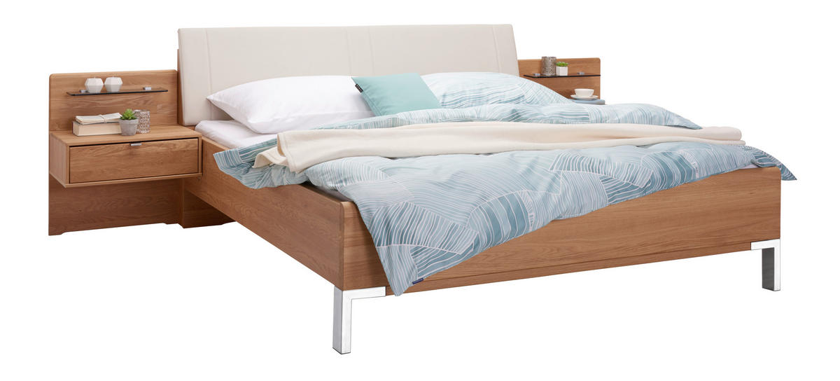ÁGYSZETT 180/200 cm  tölgyfa színű, Pezsgő  - tölgyfa színű/Pezsgő, Konventionell, faalapú anyag/textil (180/200cm) - Dieter Knoll