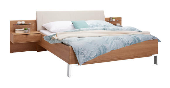 BETTANLAGE 180/200 cm in Eichefarben, Champagner - Champagner/Eichefarben, KONVENTIONELL, Holz/Holzwerkstoff (180/200cm) - Dieter Knoll