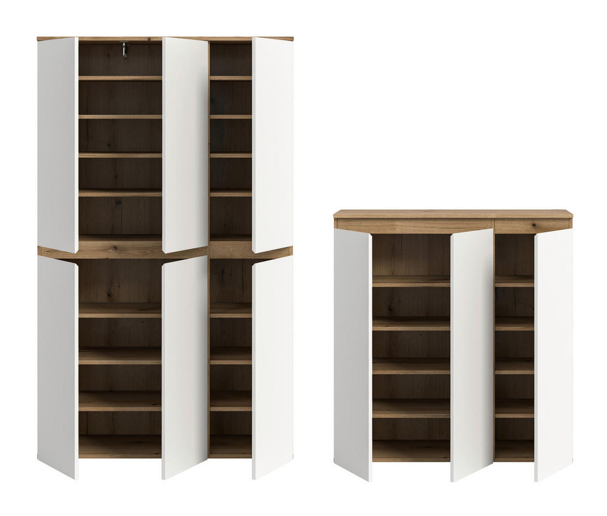 GARDEROBENSCHRANK  in 235/175/37 cm  - Eichefarben/Schwarz, Design, Holzwerkstoff/Kunststoff (235/175/37cm) - Livetastic