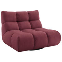 SESSEL Feincord Weinrot  - Weinrot/Schwarz, Design, Kunststoff/Textil (112/85/108cm) - Pure Home Lifestyle