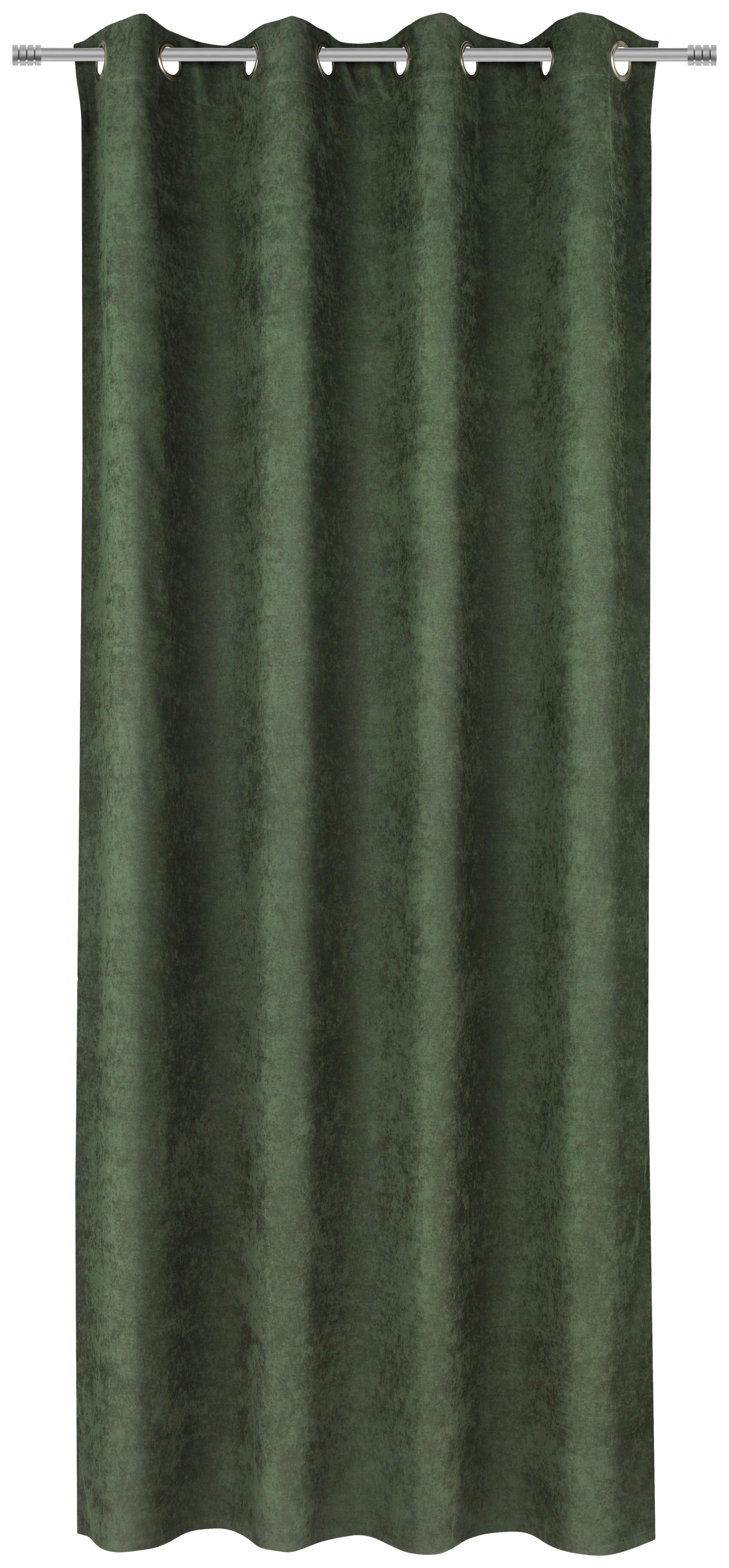 ZAVESA SA KARIKAMA zelena - zelena, Konvencionalno, tekstil (140/245cm) - Esposa