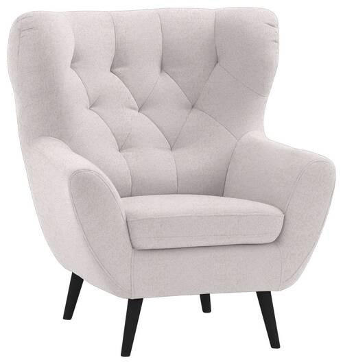 SESSEL in Flachgewebe Beige  - Anthrazit/Beige, Design, Holz/Textil (87/101/95cm) - Stylife