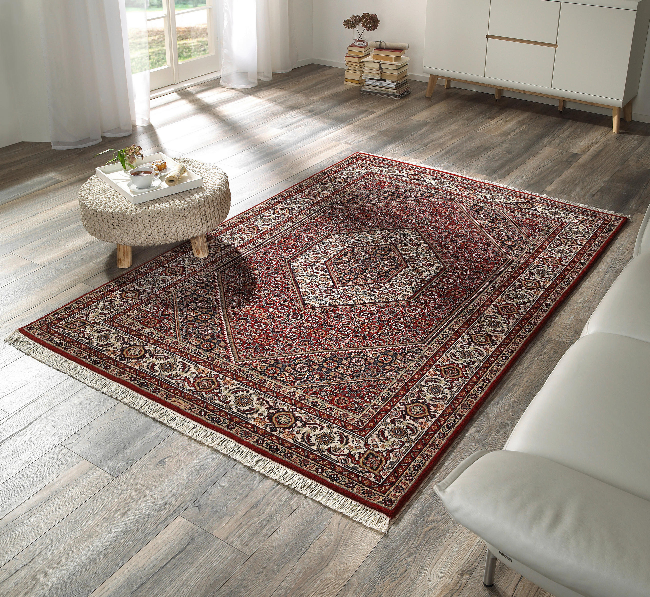 ORIENTALISK MATTA 60/90 cm Bidjar Rot  - röd/cremefärgad, Lifestyle, textil (60/90cm) - Cazaris