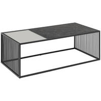 TABLE BASSE in Kunststoff, Glas, Holzwerkstoff  - noir, Design, matière synthétique/verre (120/60/40cm) - MID.YOU