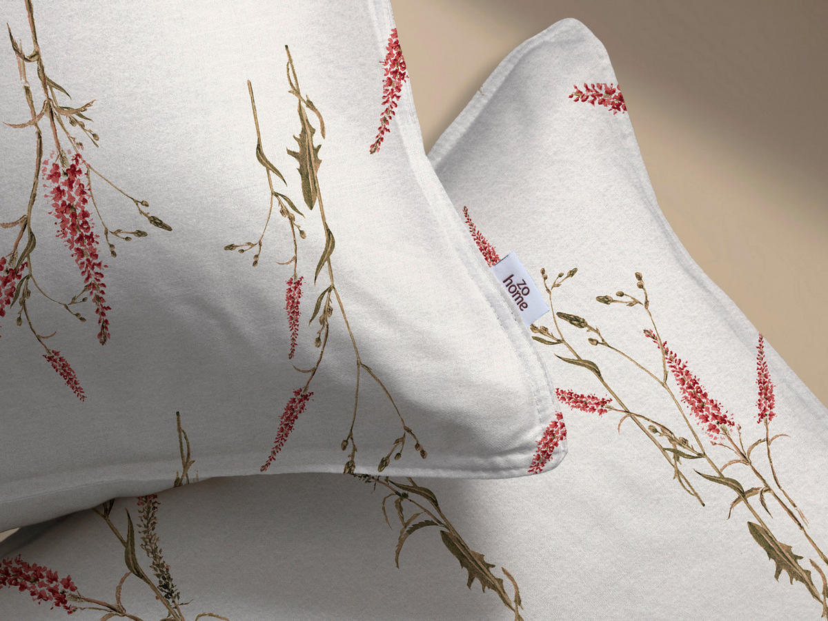 BETTWÄSCHE Elodie Flanell 155/220 cm  - Naturfarben, Basics, Textil (155/220cm)