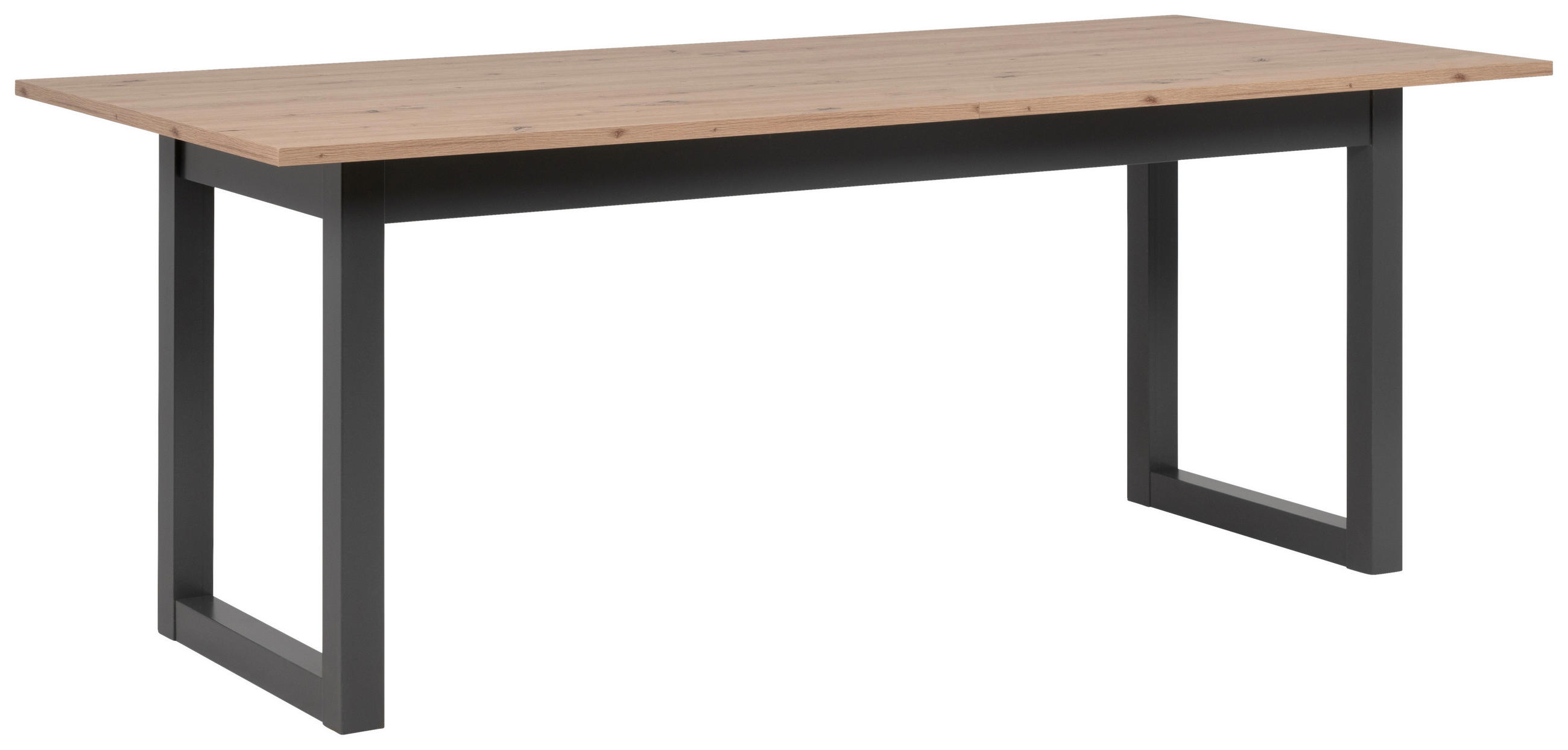 ESSTISCH Anthrazit, Eiche Artisan rechteckig  ausziehbar  - Anthrazit/Eiche Artisan, Basics, Holzwerkstoff (200/90/75cm) - MID.YOU