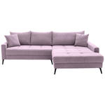 ECKSOFA  in Cord Lila  280/173 cm  - Lila/Schwarz, KONVENTIONELL, Textil/Metall (280/173cm) - Hom`in