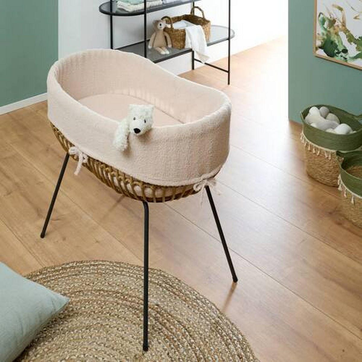 STUBENKORB  90/50/80 cm  - Ecru/Beige, Trend, Kunststoff/Textil (90/50/80cm) - Jimmylee