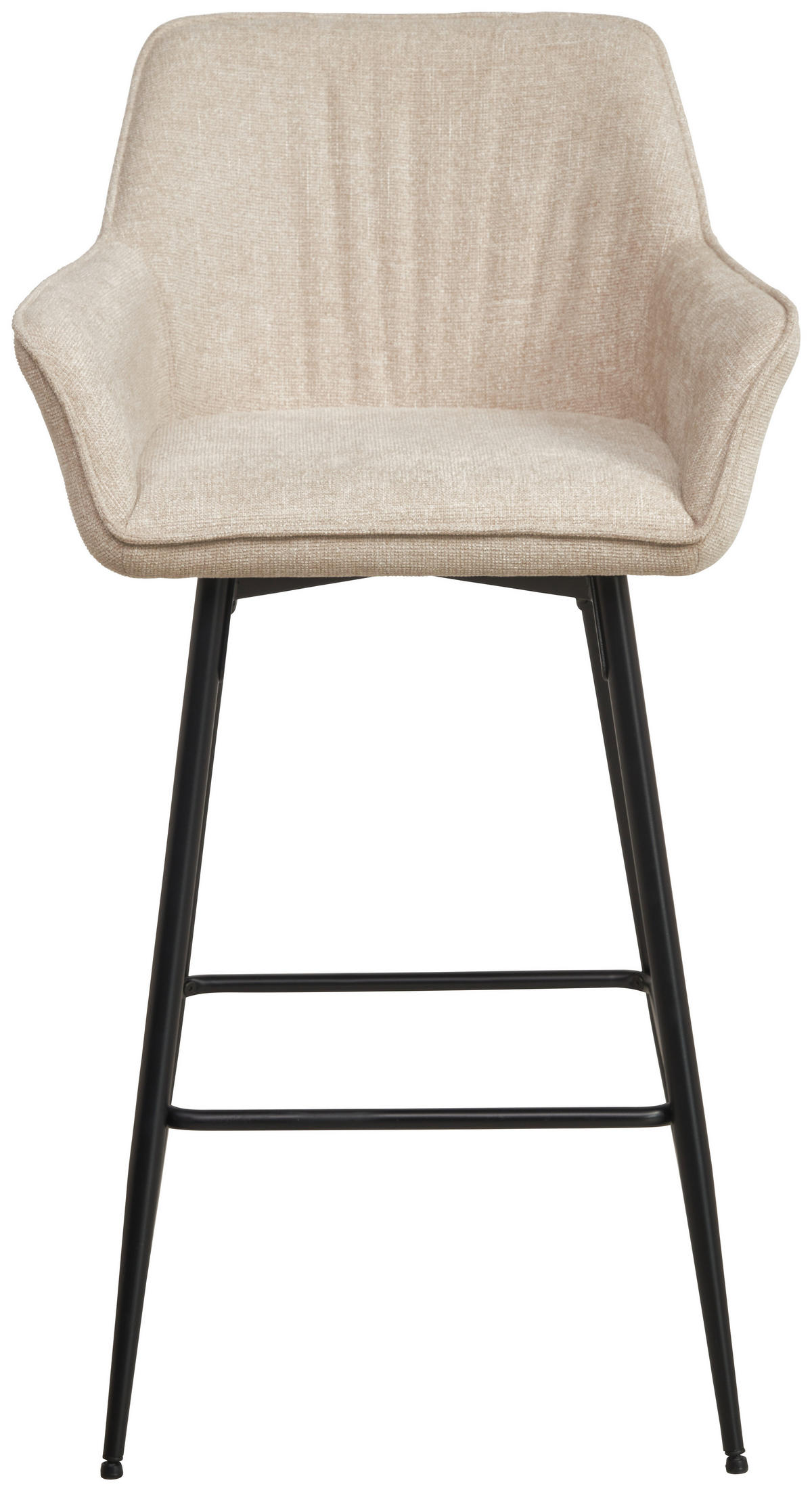 BAROVÁ STOLIČKA, čierna, béžová - čierna/béžová, Konventionell, kov/drevo (57/105/57cm) - MID.YOU