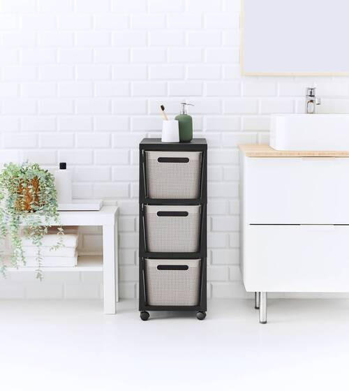 ALLZWECKWAGEN Anthrazit, Cappuccino  - Anthrazit/Cappuccino, Basics, Kunststoff (36,6/29,6/77cm) - Rotho
