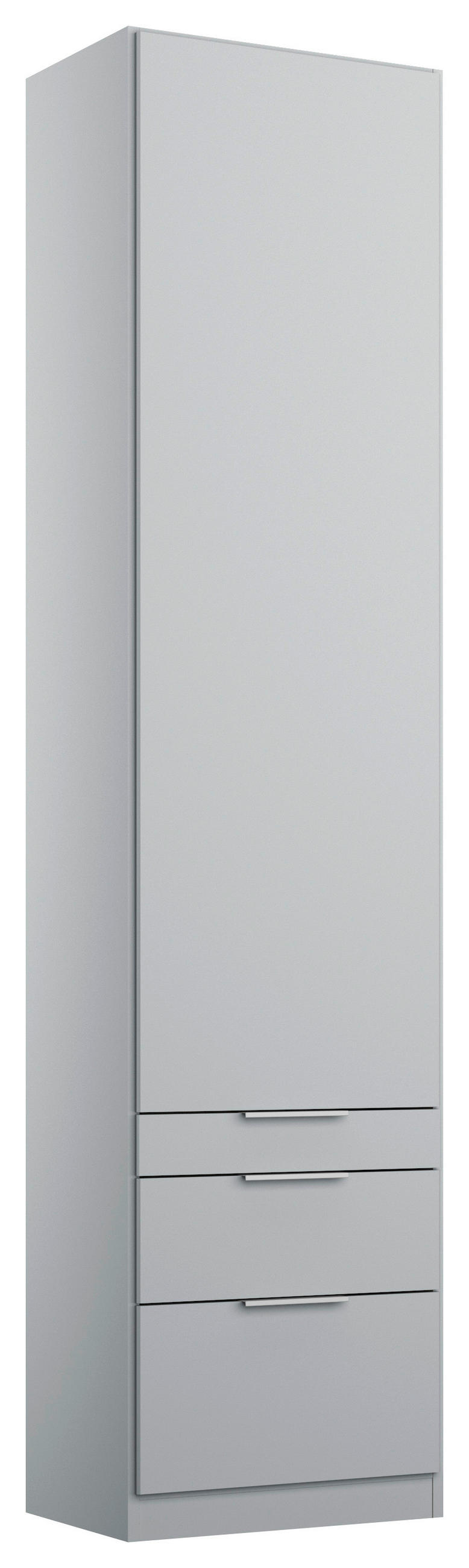 DREHTÜRENSCHRANK 47/229/54 cm,  in Hellgrau, 1 Tür(en)  - Hellgrau/Alufarben, MODERN, Holzwerkstoff (47/229/54cm) - Rauch Möbel