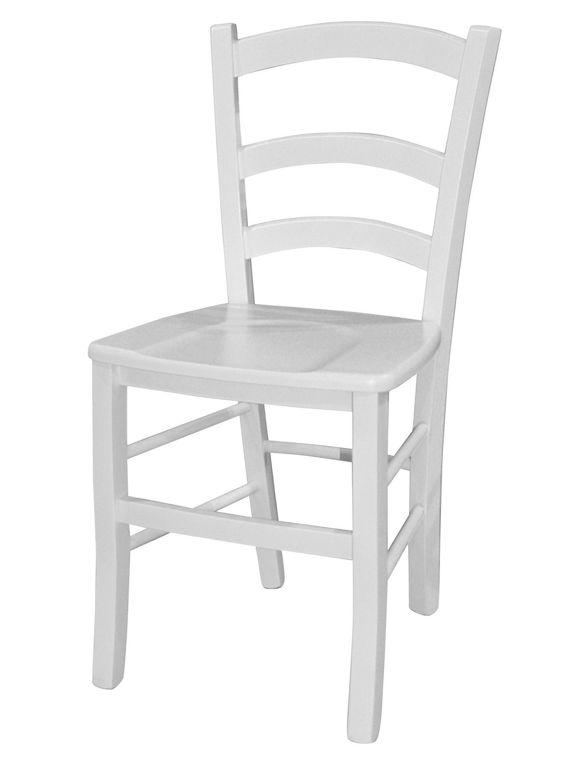 STOLICA  bijela  drvo      - bijela, Konvencionalno, drvo (43,5/86,5/49cm)