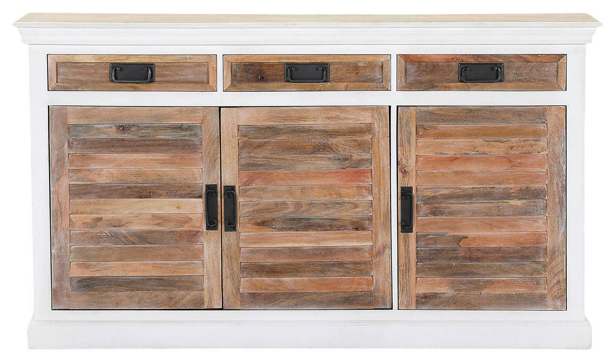 SIDEBOARD  in 160/90/40 cm  - Schwarz/Naturfarben, Design, Holz/Metall (160/90/40cm) - Landscape