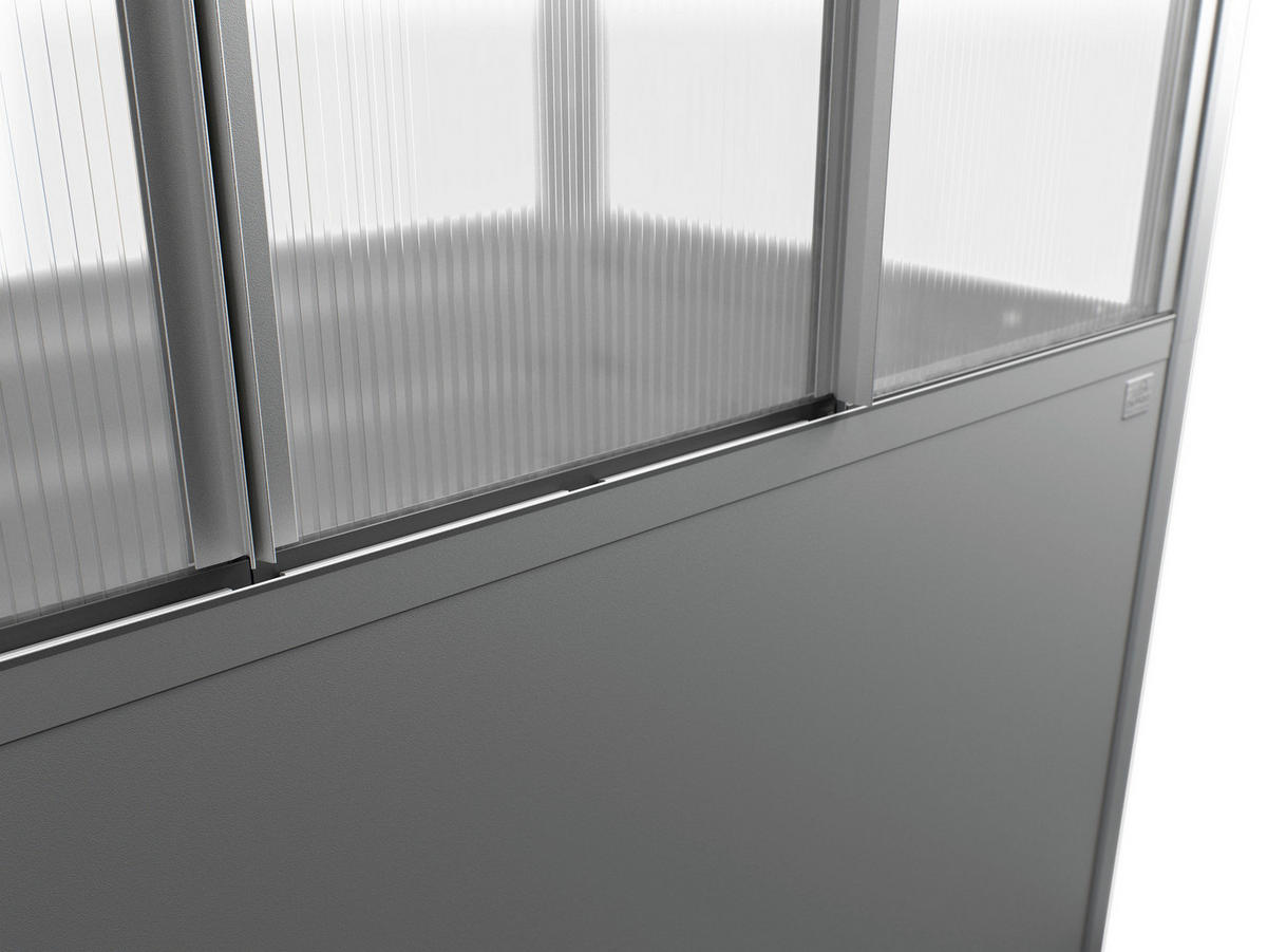 GEWÄCHSHAUS - Grau, Basics, Metall (201,6/213,4/104cm) - Biohort