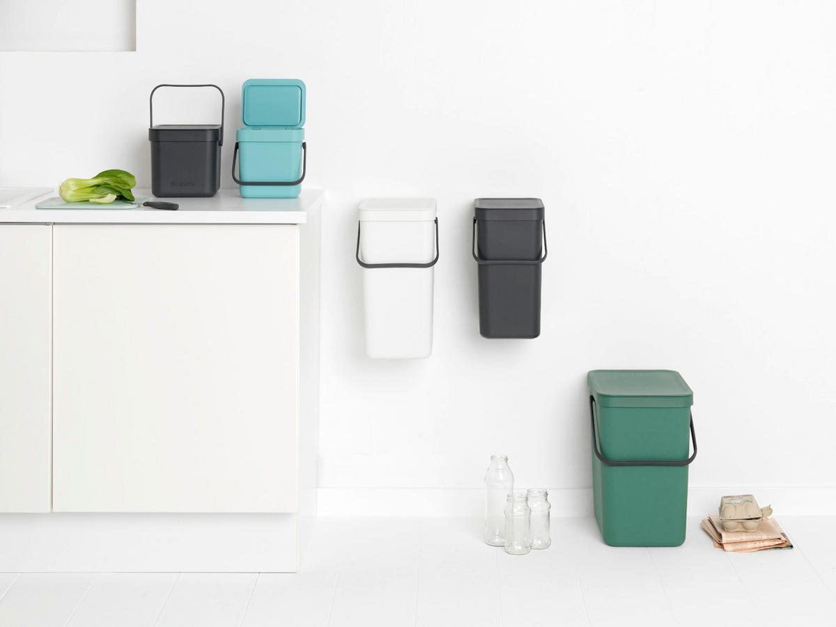 KOŠ ZA SMETI - siva, Basics, umetna masa (20/35.1/24.9cm) - Brabantia