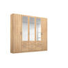DREHTÜRENSCHRANK in Sonoma Eiche  - Alufarben/Sonoma Eiche, Modern, Holzwerkstoff/Kunststoff (226/229/54cm) - Rauch Möbel