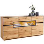 SIDEBOARD 180/85/42 cm  - Eichefarben/Anthrazit, Natur, Holz/Metall (180/85/42cm) - Linea Natura