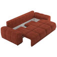 BIGSOFA  in Chenille Terracotta  - Terracotta/Schwarz, KONVENTIONELL, Kunststoff/Textil (266/89/104cm) - Carryhome